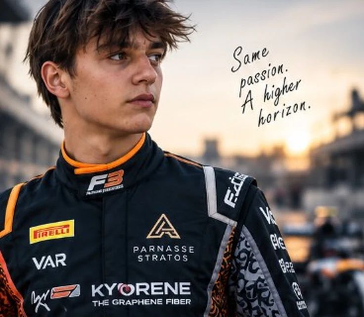Andrea Dupé in his Parnasse Stratos racing suit.
