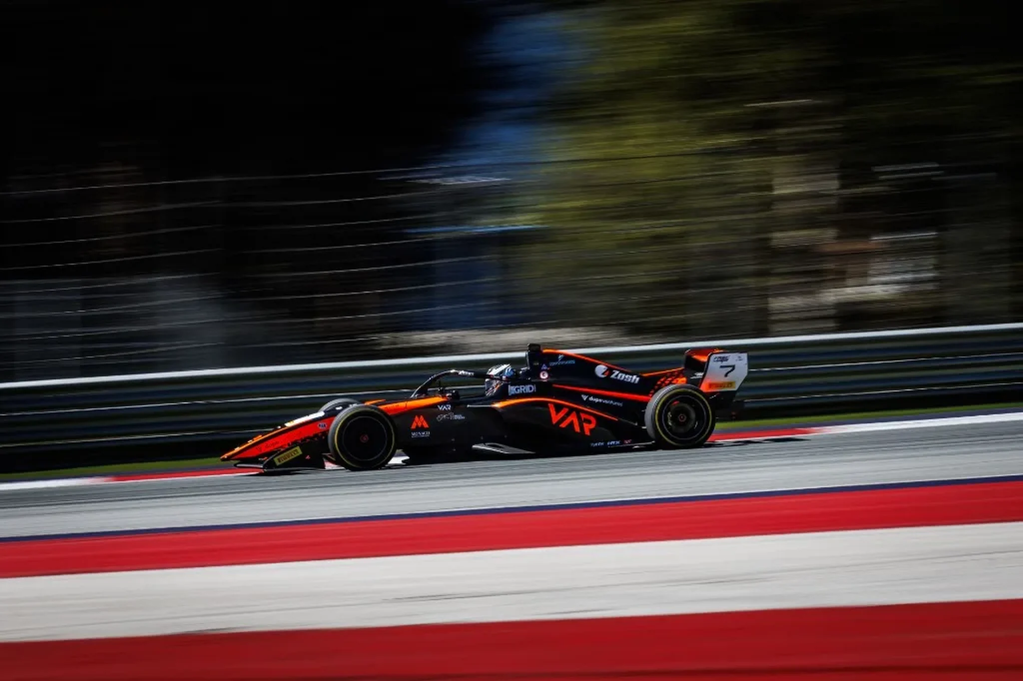 Andrea Dupé’s number 7 car on track.
