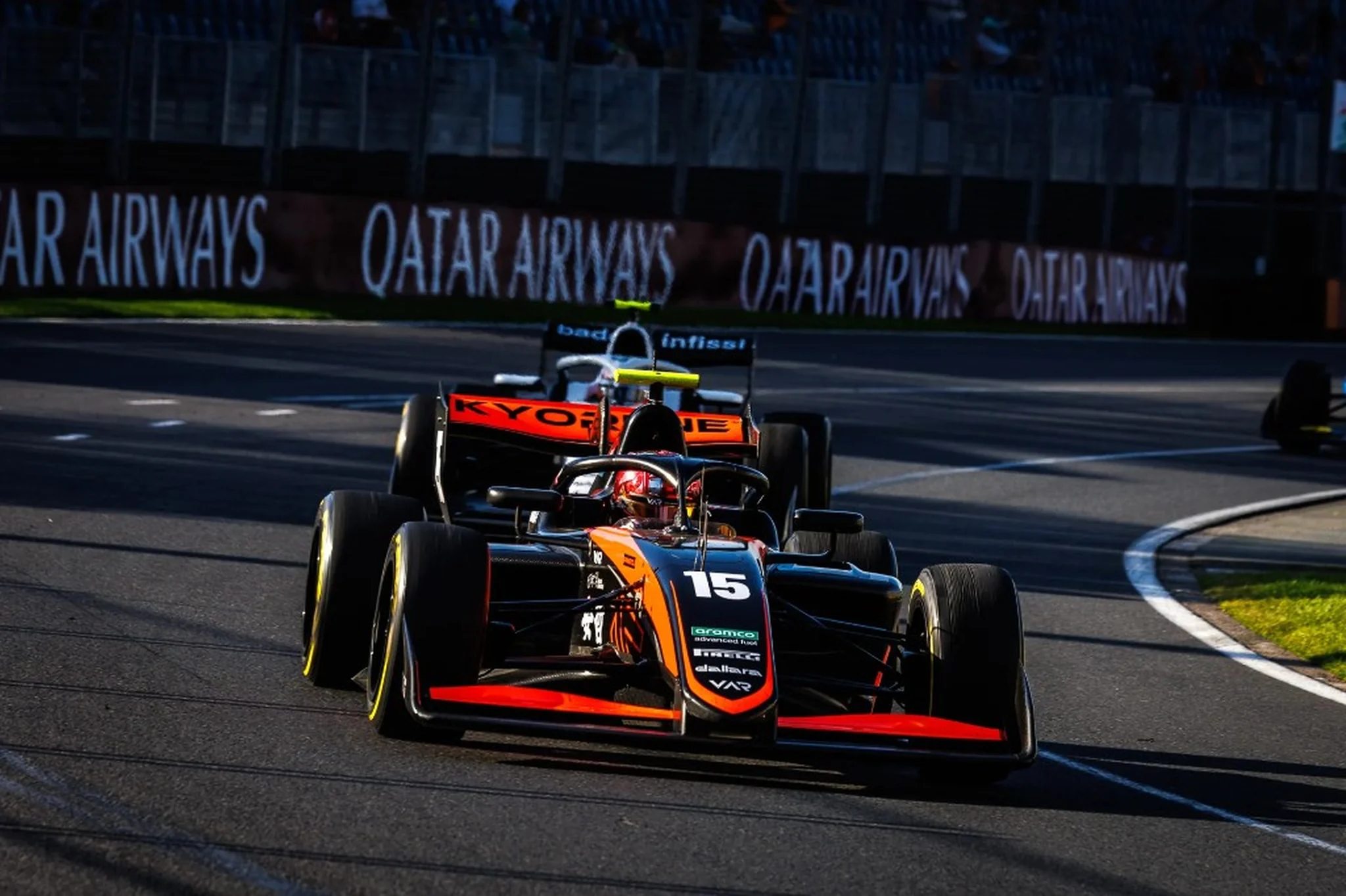 Enzo Deligny’s number 15 car on track.