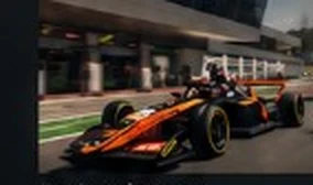 Formula car on track.